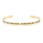 MantraBand First My Mother, Forever My Friend Gold Bangle